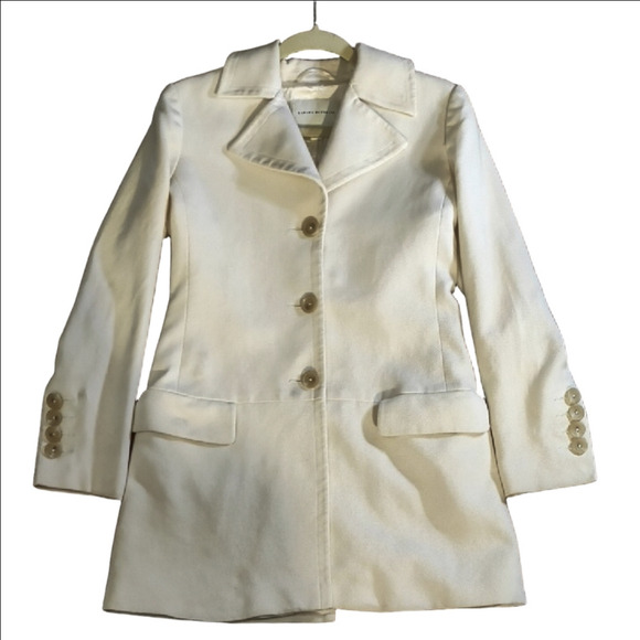 Banana Republic Cream Trench Coat Vintage - Picture 4 of 4